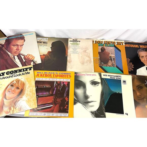 VTG Lot of 10 Vinyl Records LP 60s 70s Conniff Clark Bill Black Jukebox - Picture 1 of 9